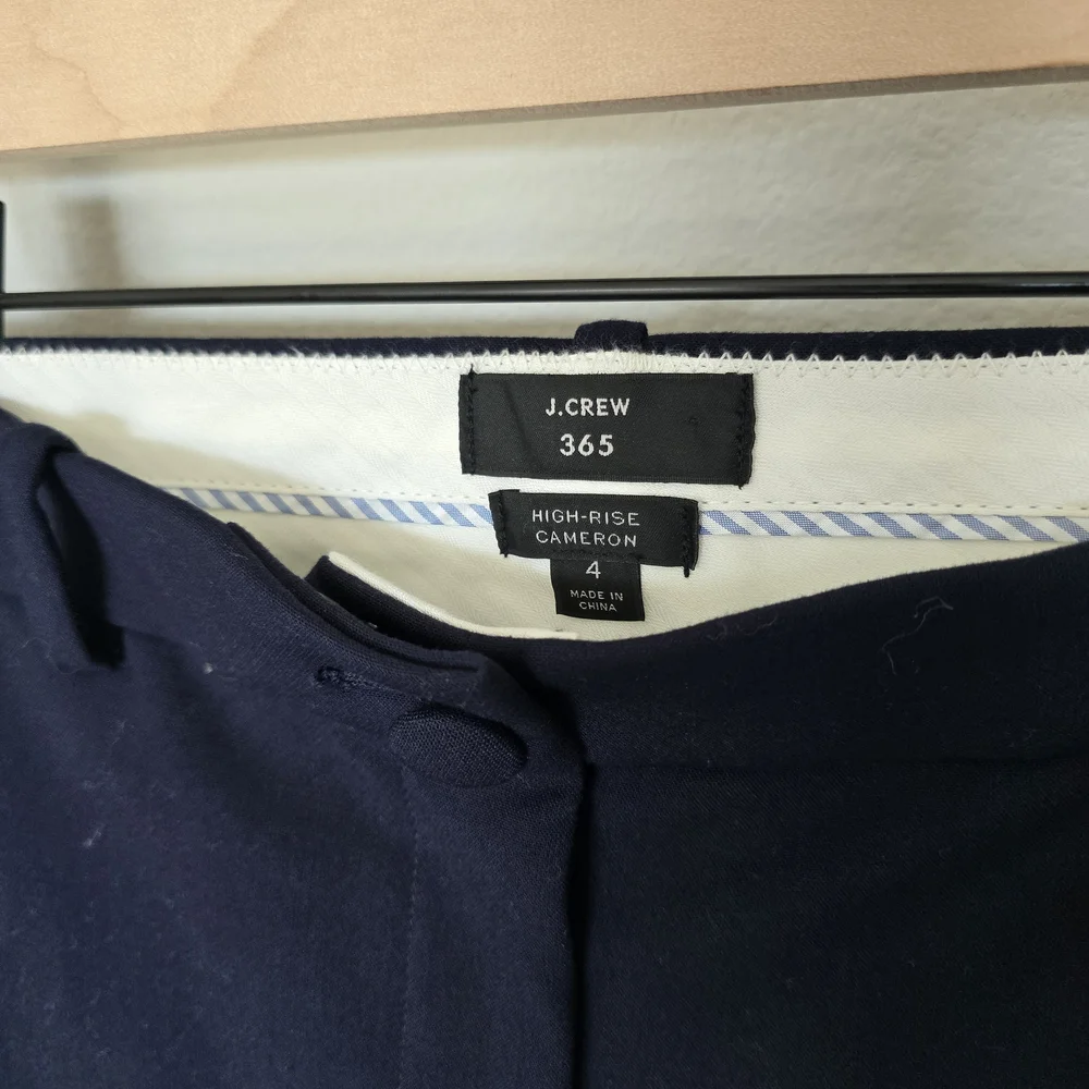 J. Crew 365 High Rise Cameron Navy Pants - Picture 5 of 6